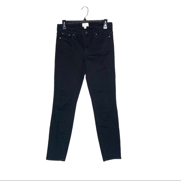 J. Crew Toothpick Skinny Jean Black Denim 28